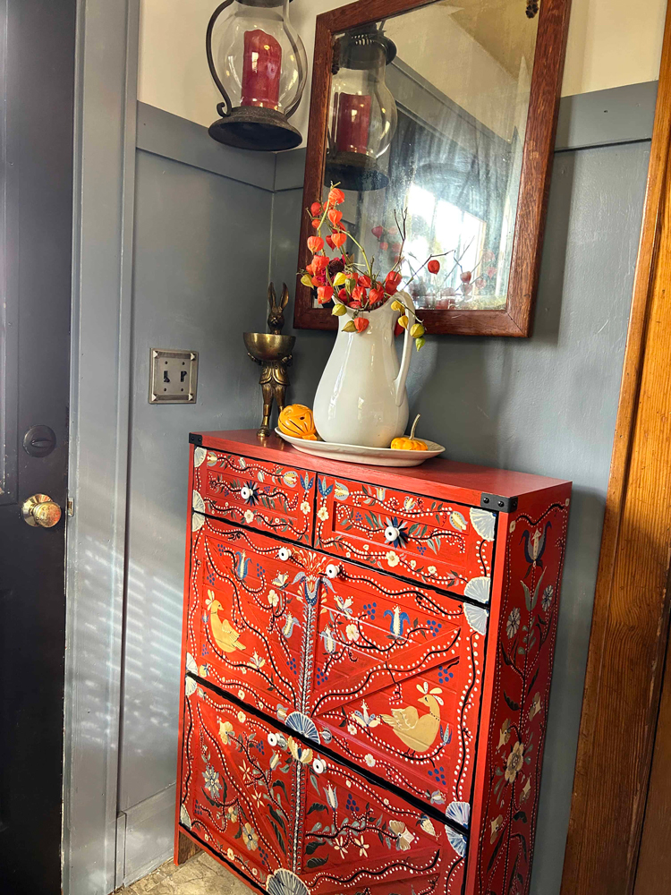 Painted Entryway Cabinet